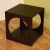 Amona Cut Out Black Oak End Table - WI-CT-002