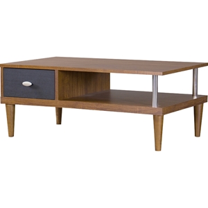 Eastman 1 Drawer TV Stand - Brown and Dark Brown 