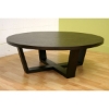 Chasity Black Stained Oak Round Coffee Table - WI-CT-032