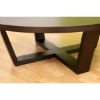 Chasity Black Stained Oak Round Coffee Table - WI-CT-032