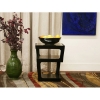 Clara 3-Tiered End Table with Glass Shelves - WI-CT-089B-BLK