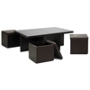 Prescott Modern Table and Stool Set with Hidden Storage - WI-CT-1190-CTS-1190