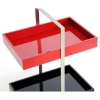 Zuna Black and Red Tray End Table - WI-CT-133A