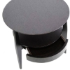 Gretton Black Wood Round End Table - WI-CT-173