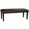 Trevina Full Dark Brown Leather Upholstered Bench - WI-D021-J509