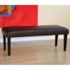 Trevina Full Dark Brown Leather Upholstered Bench - WI-D021-J509