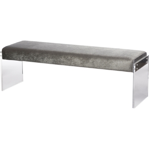 Hildon Microsuede Bench - Gray 