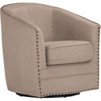 Porter Upholstered Swivel Tub Chair - Beige