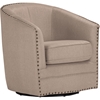 Porter Upholstered Swivel Tub Chair - Beige - WI-DB-182-BEIGE