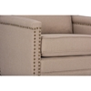 Ashley Upholstered Swivel Armchair - Nailhead, Beige - WI-DB-183-BEIGE