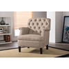 Jester Upholstered Button Tufted Armchair - Beige - WI-DB-185-BEIGE