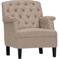 Jester Upholstered Button Tufted Armchair - Beige
