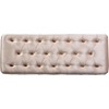 Edna Rectangular Microsuede Upholstered Bench - Button Tufted, Beige - WI-DB-189-BEIGE