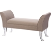 Irwin Upholstered Flared Arms Ottoman Bench - Beige - WI-DB-196-BEIGE