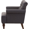 Christa Fabric Upholstered Armchair - Button Tufted, Dark Gray - WI-DB207-DARK-GRAY