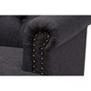 Christa Fabric Upholstered Armchair - Button Tufted, Dark Gray - WI-DB207-DARK-GRAY