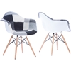 Lia Patchwork Dining Chair - Black, White (Set of 2) - WI-DC-311-P5