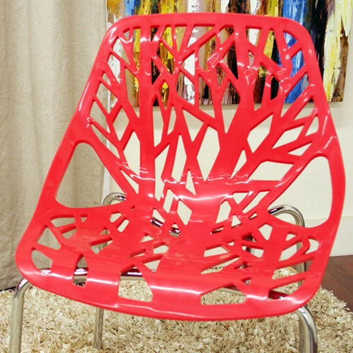 Birch Stackable Plastic Chair with Sapling Design | DCG Stores