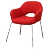 Dahlia Modern Red Twill Arm Chair - WI-DC-506-RED