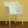 Belrose White Molded Plastic Arm Chair - WI-DC-58-WHITE