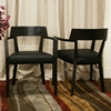 Laine Wood Dining Chair with Black Seat - WI-DC-587-X