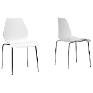 Overlea White Plastic Modern Dining Chair 