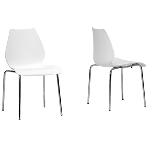 Overlea White Plastic Modern Dining Chair 