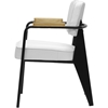 Lassiter Accent Chair - White, Black - WI-DC-852-WHITE-PU
