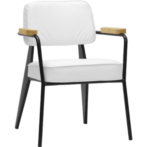 Lassiter Accent Chair - White, Black 