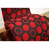 Forte Black and Red Patterned Fabric Accent Chair - WI-DC-88047
