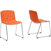 Ximena Plastic Dining Chair - Orange (Set of 2) - WI-DC-S006B-ORANGE
