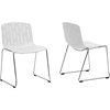 Ximena Plastic Dining Chair - White (Set of 2) - WI-DC-S006B-WHITE