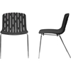 Florissa Plastic Dining Chair - Black (Set of 2) - WI-DC-S006C-BLACK
