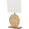 Budalin Linen Table Lamp - White, Natural - WI-DEK39J-NO