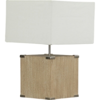 Kostka Table Lamp - White, Light Brown