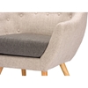 Astrid 2-Piece Fabric Living Room Set - Light Beige - WI-DO-6273-2PC-SET