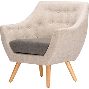 Astrid Fabric Armchair - Light Beige 