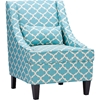 Lotus Patterned Armchair - Blue - WI-DO-6281-BLUE