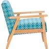 Francis Patterned Fabric Armchair - Light Blue - WI-DO-6307-LIGHT-BLUE