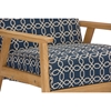 Francis Patterned Fabric Armchair - Navy Blue - WI-DO-6307-NAVY-BLUE