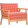 Francis Patterned Fabric Armchair - Orange - WI-DO-6307-ORANGE