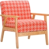 Francis Patterned Fabric Armchair - Orange - WI-DO-6307-ORANGE