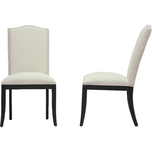 Tyndall Linen Dining Chair - Beige (Set of 2) 