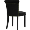 Larouche Velveteen Dining Chair - Button Tufted, Black (Set of 2) - WI-DO6086-BLACK-DC