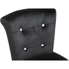 Larouche Velveteen Dining Chair - Button Tufted, Black (Set of 2) - WI-DO6086-BLACK-DC