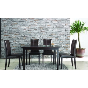 Eden Dark Brown 5 Pieces Dining Set 