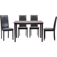 Fallabella 5 Piece Dining Set - Dark Brown