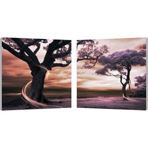 Lilac Enchantment Mounted Photography Print Diptych - Multicolor 