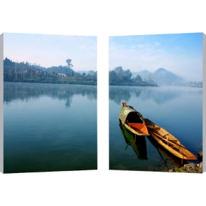 Traditional Travel Mounted Photography Print Diptych - Multicolor 