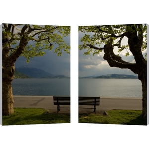 Pristine View Mounted Photography Print Diptych - Multicolor 